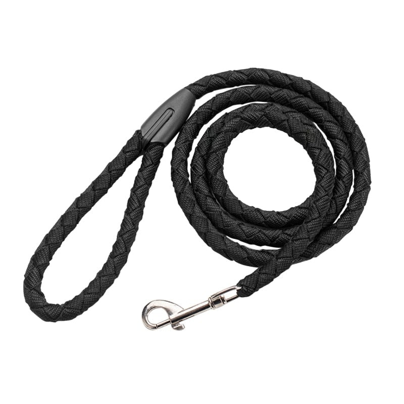 2 Way Braided Nylon Dual Dog Leash Double Lead Rope Strong Pet Leash Walking Running Leads For Couplers With Soft Padded Handle