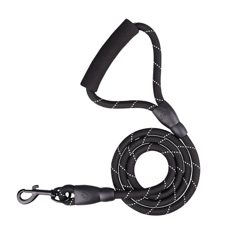 2 Way Braided Nylon Dual Dog Leash Double Lead Rope Strong Pet Leash Walking Running Leads For Couplers With Soft Padded Handle