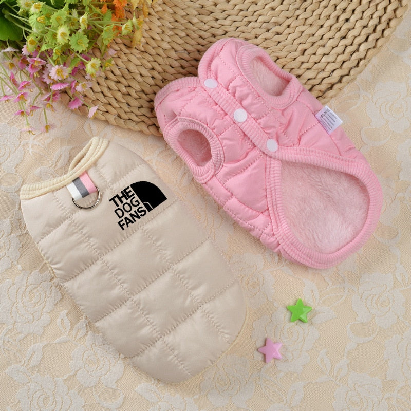 Pink Pet Dogs Clothes Winter Cotton Dogs Vest Coats Plus Warm For Small Medium Dog Clothing Puppy French Bulldog Chihuahua Perro